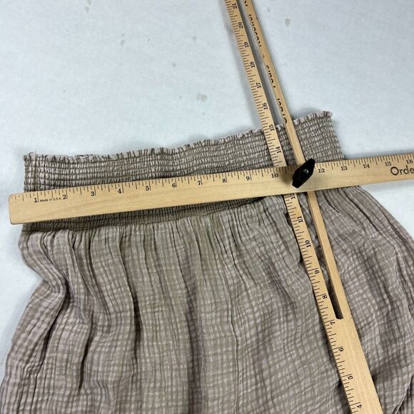 Z Supply Gauze Wide Leg Lounge Pants Women’s Size L Neutral Crinkle Cotton Relax - Picture 6 of 12